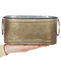 Artículo Conjunto de macetas y tinas de metal, estilo retro vintage, L22,5cm/27cm/31cm