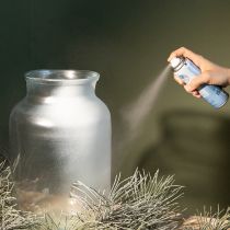 Artículo Espray plateado con purpurina para nieve artificial, ideal para ventanas y decoración invernal, 150 ml.
