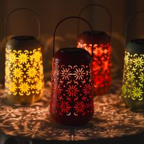 Artículo Farol solar con diseño floral para veladas románticas en el jardín, 26cm