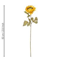 Artículo Girasoles artificiales, decoración de girasoles, Drylook, L60cm, 3 piezas