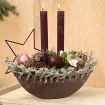 Artículo Velas cónicas velas de color liso burdeos 50x300mm 4 piezas