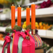 Artículo Velas cónicas de color naranja 34 mm x 240 mm 4 piezas