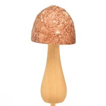 Artículo Tapón de flores en forma de seta, tapón decorativo de madera marrón Ø2,5cm 8 piezas