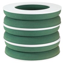 Artículo OASIS® Anillo de corona de espuma floral verde H3cm Ø25cm 6 piezas