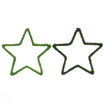 Artículo Estrellas yute para decoración navideña poinsettias verde 15cm 8uds