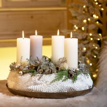 Artículo Estrellas con mica champagne 11,5cm 4uds