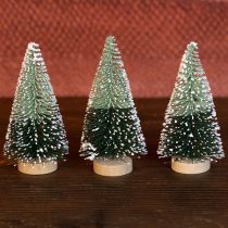 Artículo Miniárbol de Navidad artificial con nieve, Ø5 cm, H10 cm, 6 unidades