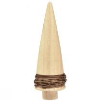 Artículo Árbol de Navidad madera natural decoración de mesa Navidad H18cm 2 piezas