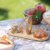Artículo Juego de tapas motivo melocotón decoración de mesa verano 23×9×10,5cm