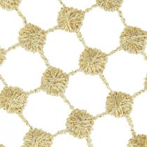 Artículo Camino de mesa rejilla dorado crema con purpurina An. 19 cm L. 1,5 m