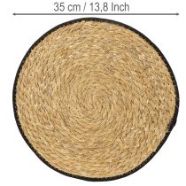 Artículo Mantel individual redondo de junco, Ø35cm, 4 piezas