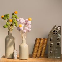 Artículo Bolas de flores secas de Craspedia para una elegante decoración otoñal, 55 cm, 20 unidades.