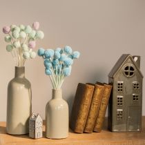 Artículo Flores secas de Craspedia, ramo decorativo para sala de estar, decoración de mesa, boda, 55 cm, 20 unidades.