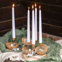 Artículo Campana de frutos secos, decoración de luto natural, 8,5-11 cm, 10 unidades