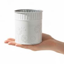 Artículo Maceta con forma de diente de león, blanca, Ø9,5 cm, H11 cm