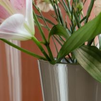 Artículo Jarrón “Fizzy” Ø16cm H27cm gris platino 1 ud