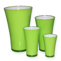 Artículo Jarrón de plástico “Fizzy” verde manzana, 1 ud