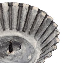 Artículo Portavelas vintage para velas de pilar para inserción gris Ø8,5cm 4 piezas