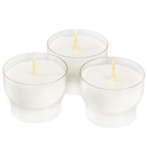 Artículo Velas votivas en color blanco con cuenco Ø4,3cm 25 uds.
