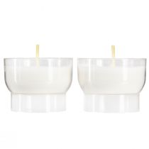 Artículo Velas votivas en color blanco con cuenco Ø4,3cm 25 uds.