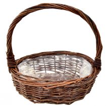 Artículo Juego de Cestas de Mimbre Rústicas con Asas - 3 Tamaños (36 cm, 31 cm, 26 cm) - Almacenamiento y decoración versátiles - Juego de 3