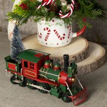Artículo Tren navideño con locomotora de abeto verde navideño 20cm
