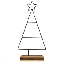 Artículo Árbol de Navidad de metal con estrella y bandeja - 25x18x66 cm - Decoración navideña moderna