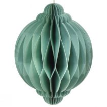Artículo Bola navideña papel cebolla turquesa FSC Ø15cm H20cm