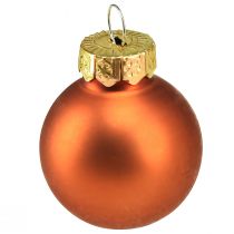 Artículo Bolas navideñas naranja mini bolas de cristal Ø2,5cm 22uds