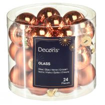 Artículo Bolas navideñas naranja mini bolas de cristal Ø2,5cm 22uds