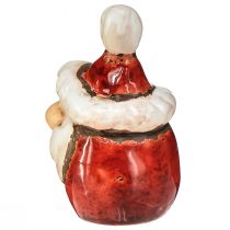 Artículo Figura de Papá Noel de cerámica, roja, 7 cm – Decoración navideña festiva – 6 piezas