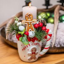Artículo Taza navideña Feliz Navidad cerámica blanca Al. 10,5 cm