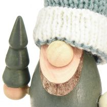 Artículo Enanos navideños decoración gnomos madera verde menta Al.14cm 6 piezas