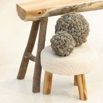 Artículo Bola cónica para colgar piñas de aliso blanqueadas 12cm