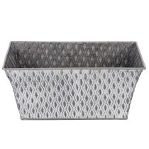 Artículo Bol de zinc con diseño de rombos, 26 cm x 15,5 cm