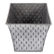 Artículo Bol de zinc con diseño de rombos, 26 cm x 15,5 cm