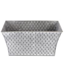Artículo Bol de zinc con diseño de rombos 30 cm × 18 cm, 15 cm de alto