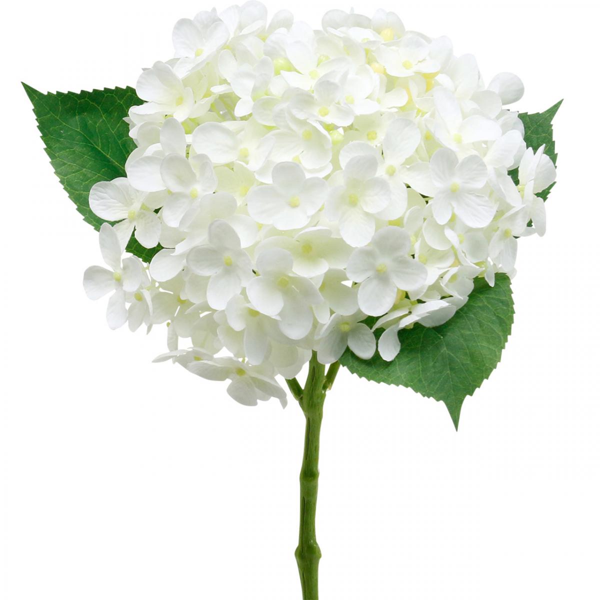  Hortensia blanco artificial 53cm - comprar barato en línea