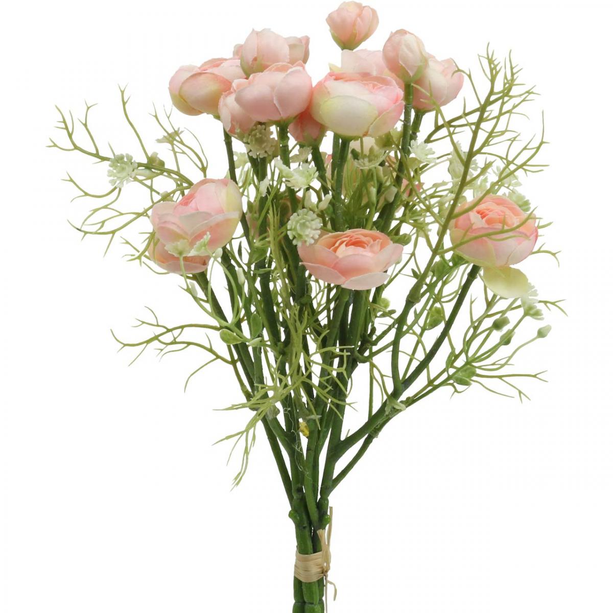  Ramo de ranúnculos artificiales Decoración de flores Flores  de seda Rosa L37cm - comprar barato en línea