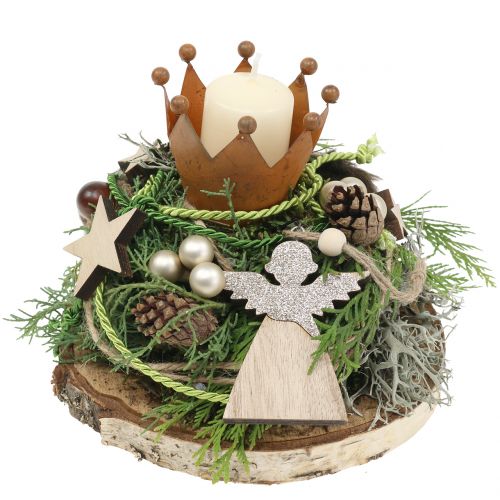 Floristik24 Colgante Angel, abeto natural con mica 8cm 6pcs