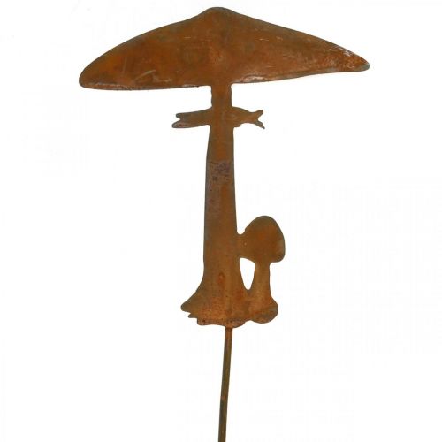 Floristik24 Rust deco seta jardín estaca metal decoración otoño 44cm