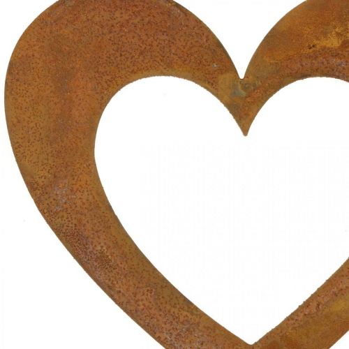 Artículo Corazón óxido jardín decoración metal corazón 10cm 12pcs