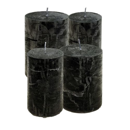 Artículo Velas Negras Velas Pilar Sólido Velas Rústicas