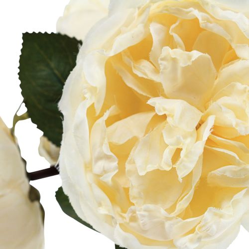 Artículo Rosas artificiales como flores artificiales crema real 48cm 3pcs
