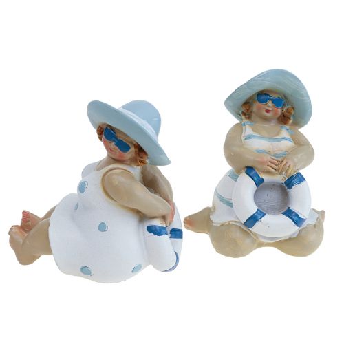 Floristik24 Marine Deco Ladies Deco Figuras Baddeko H10/9.5cm Juego de 2