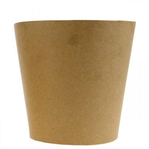 Artículo Maceta de papel, macetero, macetero naturaleza Ø13cm H12.5cm 4pcs