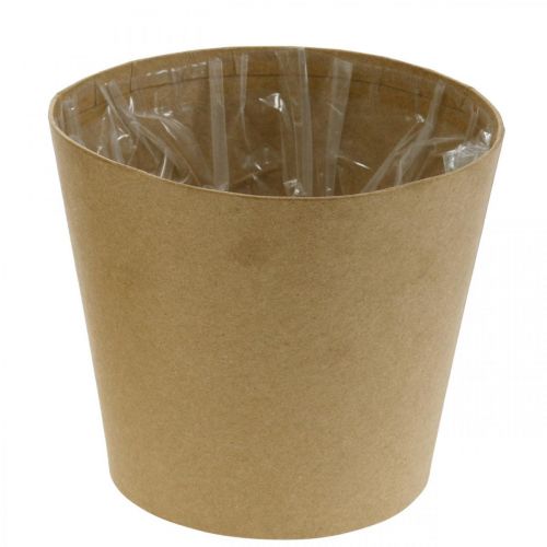 Floristik24 Jardinera, maceta, jardinera de papel natural Ø15cm H13cm 4pcs