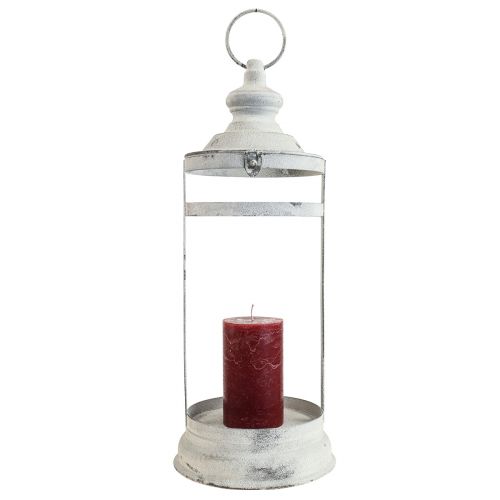 Artículo Farol Deco Shabby Chic Farol Metal Blanco Ø15cm H46cm