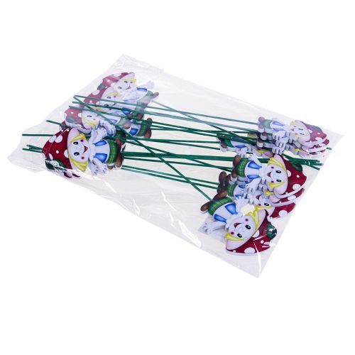 Floristik24 Tapón de flores seta de madera tapón decorativo seta niños 5,5cm 18 piezas