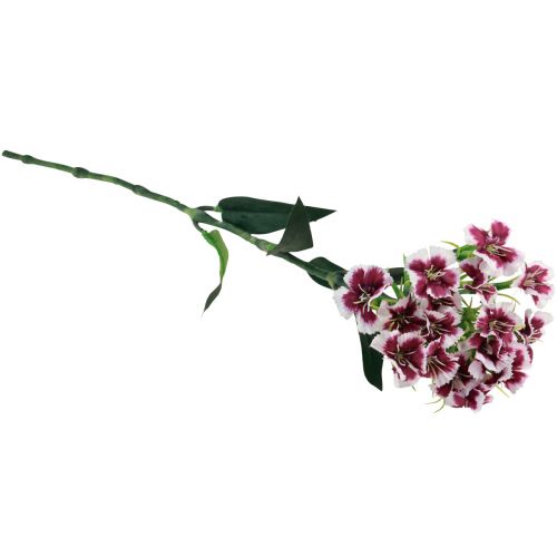 Artículo Clavel Barbudo Flor Artificial Clavel Blanco Púrpura 52cm